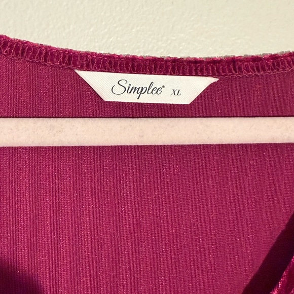 Simple Burgundy Maxi Dress - Picture 2 of 3